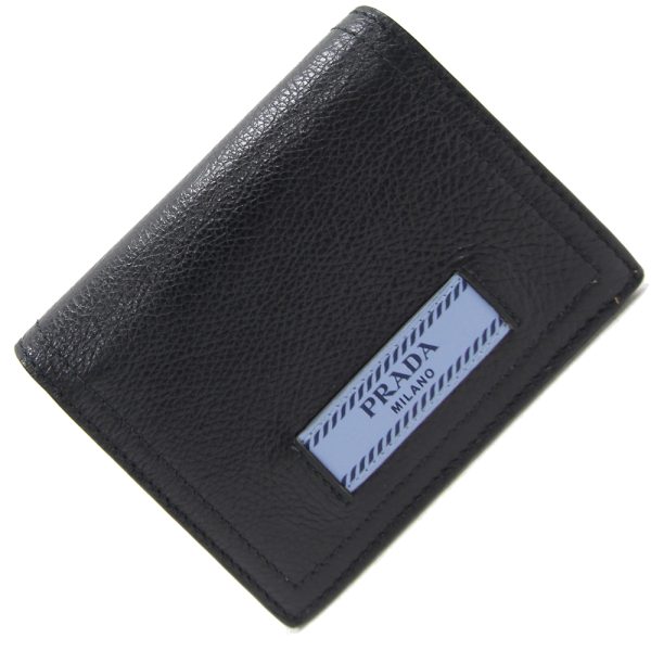 2312050321 Prada Bifold Wallet Leather Black