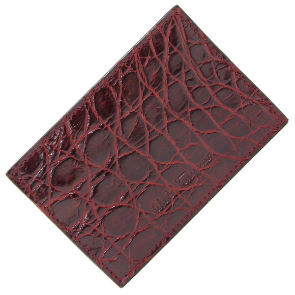 2312060521 Ferragamo Card Case Leather Bordeaux