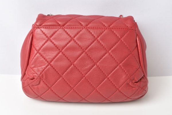 23122409 ch 3 Chanel Chain Matelasse Leather Shoulder Bag Red