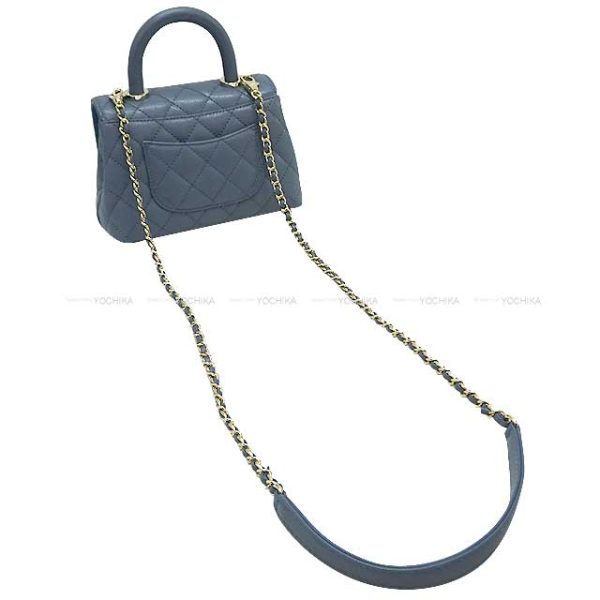 23122511 2 Chanel Matelasse Chain Caviar Skin Shoulder Bag Blue