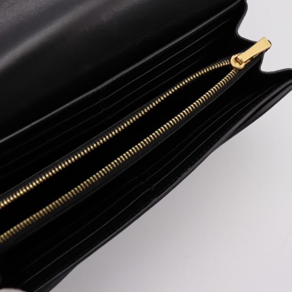 2313043010070 7 Celine Large Flap Wallet Calf Leather Black