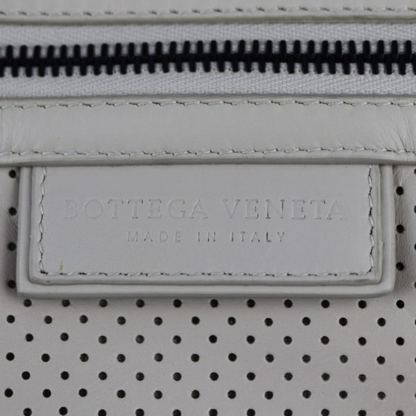 2313073010063 7 Bottega Veneta Punching Leather Clutch Bag Ivory Black