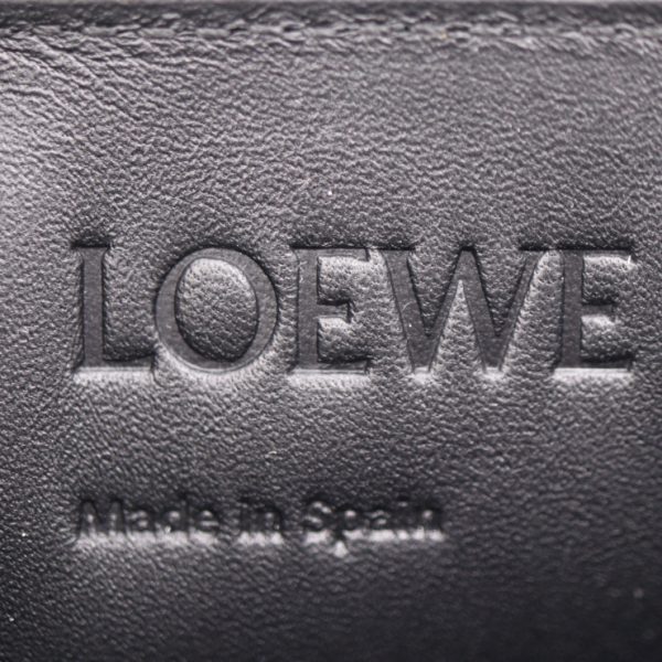 2313093002022 8 Loewe Signature Coin Card Holder Calfskin Leather Gray Black