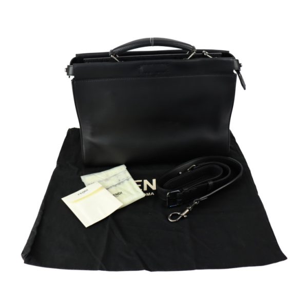 2314063010134 10 Fendi Peekaboo Fit Selleria Business Bag Leather Black