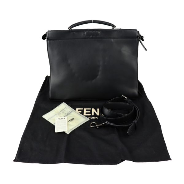 2314063010135 10 Fendi Peekaboo Fit Selleria Business Bag Leather Black