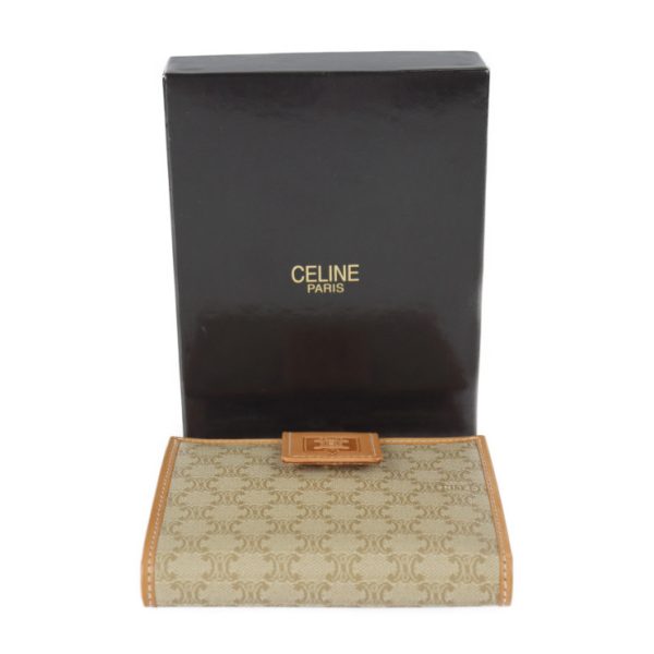 2315053008091 9 Celine Bifold Wallet PVC Leather Beige Brown