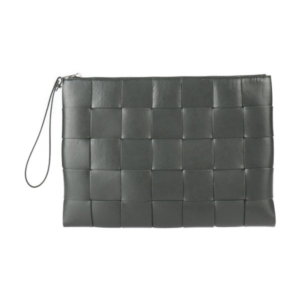 2315053008103 1 Bottega Veneta Maxi Intrecciato Calf Leather Dark Moss