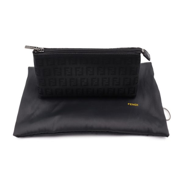 2315083002074 10 Fendi Zucchino Pouch Canvas Black