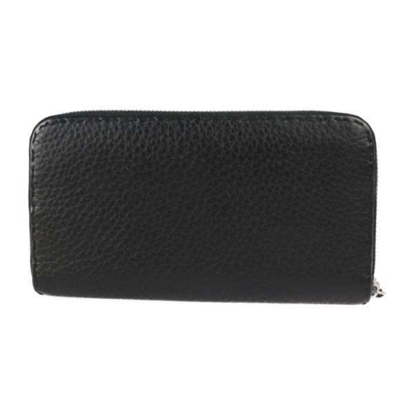 2316011001017 3 Fendi Selleria Long Wallet Calf Leather Black