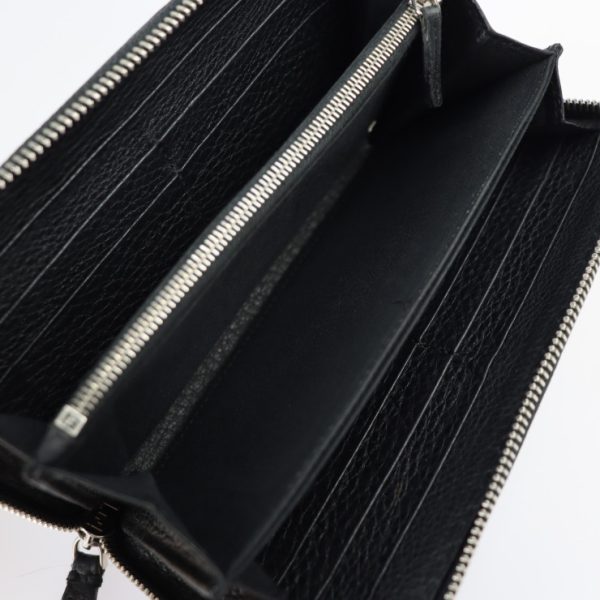 2316011001017 8 Fendi Selleria Long Wallet Calf Leather Black