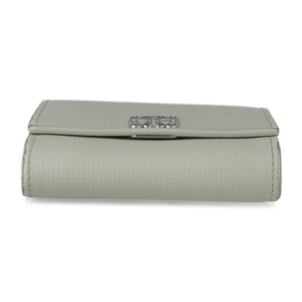 2316043008082 4 Loewe Anagram Compact Flap Wallet Bifold Wallet Leather Light Green