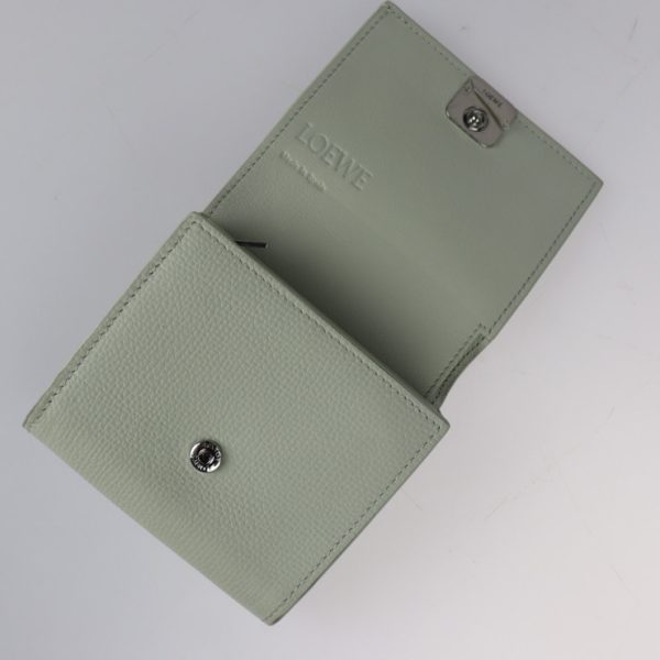 2316043008082 7 Loewe Anagram Compact Flap Wallet Bifold Wallet Leather Light Green