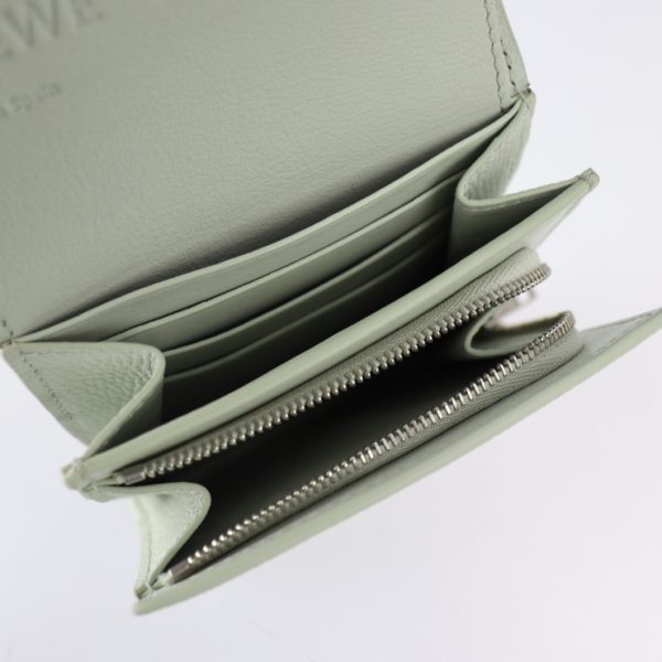 2316043008082 8 Loewe Anagram Compact Flap Wallet Bifold Wallet Leather Light Green