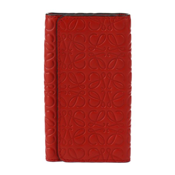 2316063001165 1 Loewe Repeat Anagram Key Case Leather Primary Red