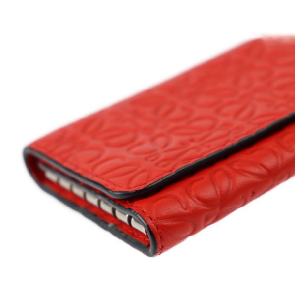 2316063001165 5 Loewe Repeat Anagram Key Case Leather Primary Red