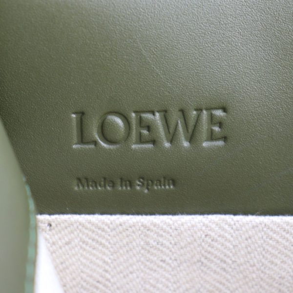 2316113007092 10 Loewe Cushion Tote Small Calf Leather Handbag Olive Green