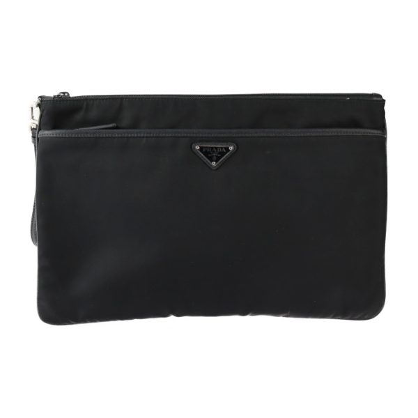 2316113007103 1 Prada Nylon Black Wristlet