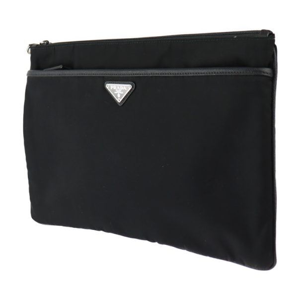 2316113007103 2 Prada Nylon Black Wristlet