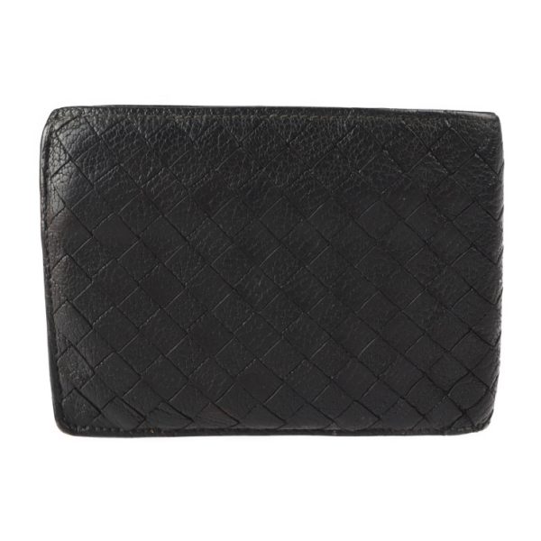 2317011001018 1 Bottega Veneta Intrecciato Leather Bifold Wallet Black