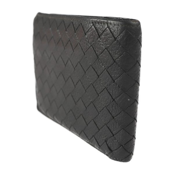 2317011001018 2 Bottega Veneta Intrecciato Leather Bifold Wallet Black