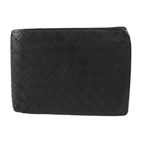 2317011001018 3 Bottega Veneta Intrecciato Leather Bifold Wallet Black