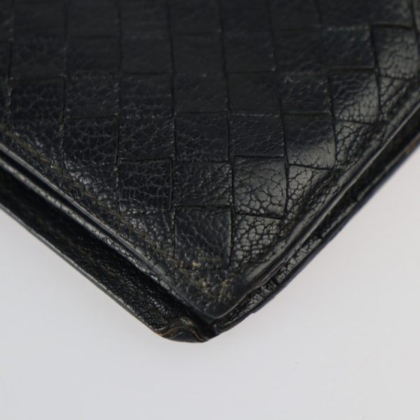 2317011001018 5 Bottega Veneta Intrecciato Leather Bifold Wallet Black