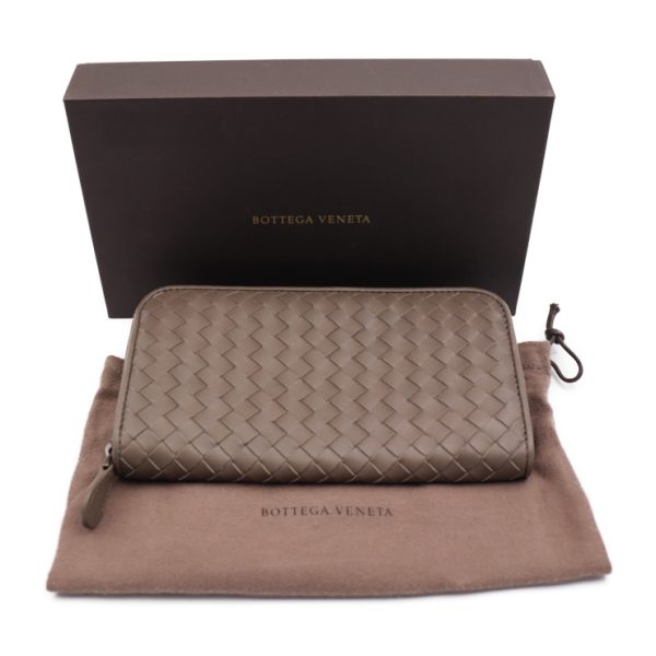 2317073008088 10 Bottega Veneta Intrecciato Calf Leather Long Wallet Taupe