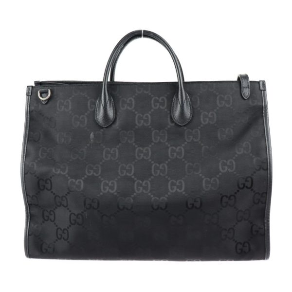 2317093008078 3 GUCCI Tote Bag Nylon Leather Black 2 Way Shoulder Bag