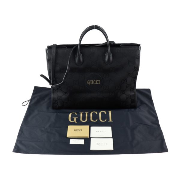 2317093008078 9 GUCCI Tote Bag Nylon Leather Black 2 Way Shoulder Bag