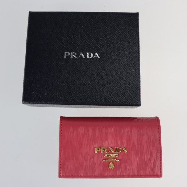 2318053007146 9 Prada Calf Leather Card Case Pink Holder