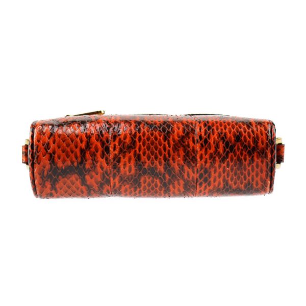 2319063008167 4 GUCCI Ophidia Shoulder Bag Python Orange Black GG