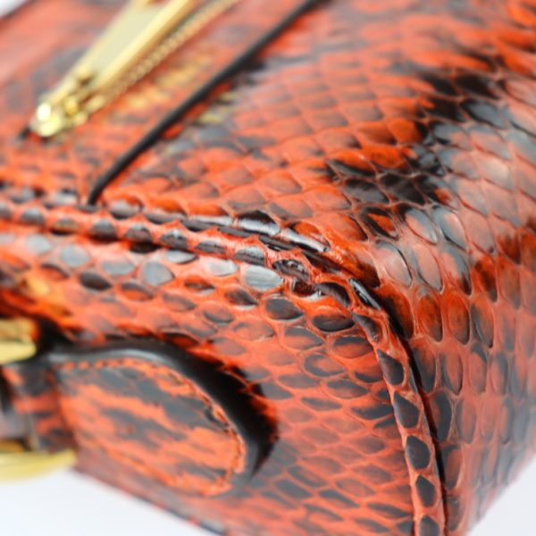 2319063008167 5 GUCCI Ophidia Shoulder Bag Python Orange Black GG