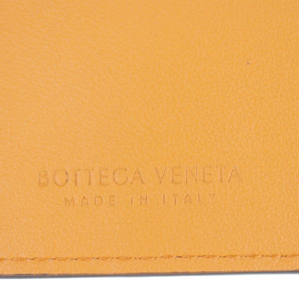 2319073002105 8 Bottega Veneta Slim Intrecciato Calf Leather Long Wallet Black Orange