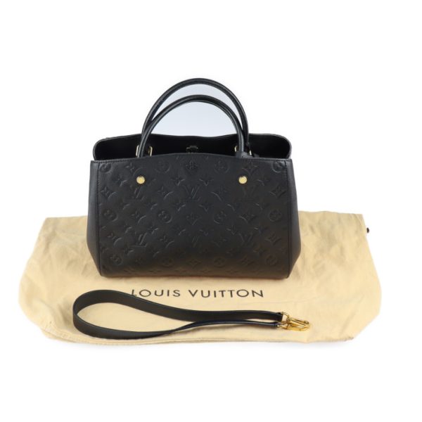 2319083007086 10 Louis Vuitton Montaigne MM Monogram Handbag Black