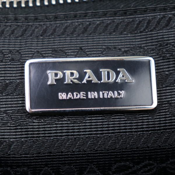 2319103007139 9 Prada Nylon Leather Handbag Black 2WAY