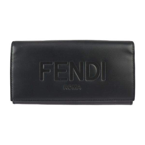 2319103007145 1 Fendi Continental Wallet Long Wallet Calf Leather Black