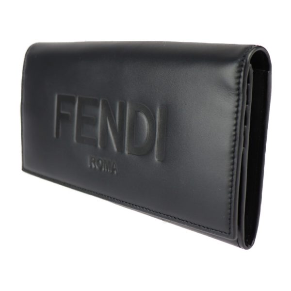 2319103007145 2 Fendi Continental Wallet Long Wallet Calf Leather Black