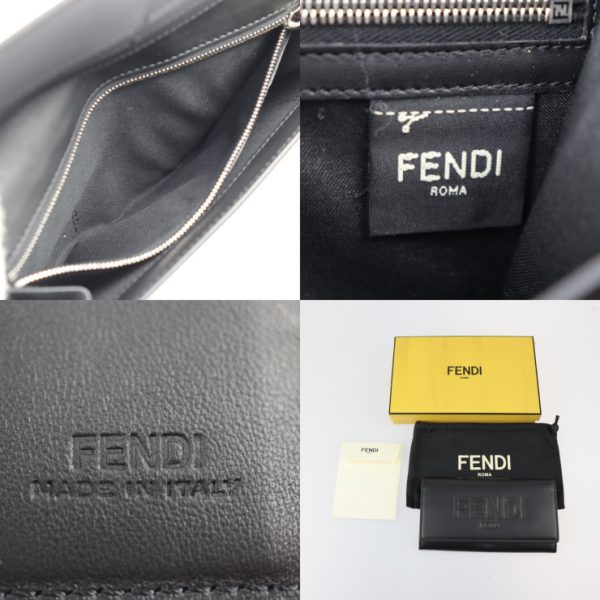 2319103007145 9 Fendi Continental Wallet Long Wallet Calf Leather Black