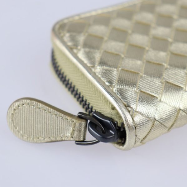 2322013008074 6 Bottega Veneta Intrecciato Coin Case Leather Gold