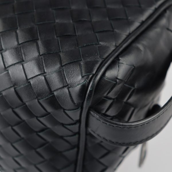 2322023010164 7 Bottega Veneta Intrecciato Leather Black