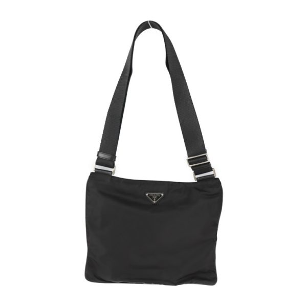 2322053007184 1 Prada VA Shoulder Nylon Bag Black