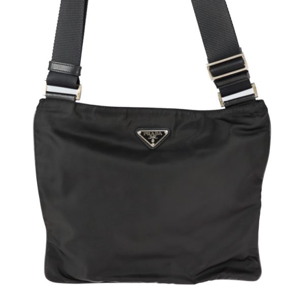 2322053007184 2 Prada VA Shoulder Nylon Bag Black