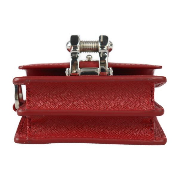 2323033007192 4 Prada Mini Pouch Saffiano Leather Shoulder Bag Red