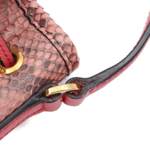 2325053010201 6 Prada Duet Python Saffiano Leather Handbag Pink