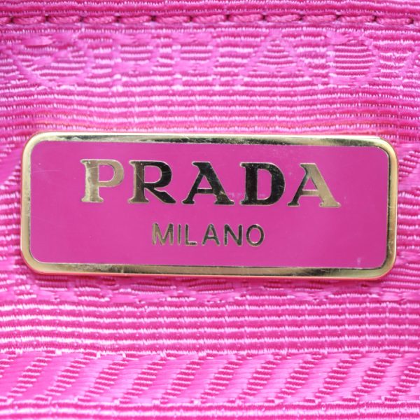 2325093008150 7 Prada Nylon Pouch Pink Wristlet