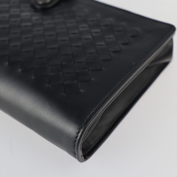 2326013010110 5 Bottega Veneta Continental Intrecciato Calf Leather Wallet Black