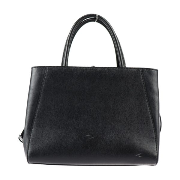 2326103010187 3 Fendi Petite 2Jours Handbag Leather Black