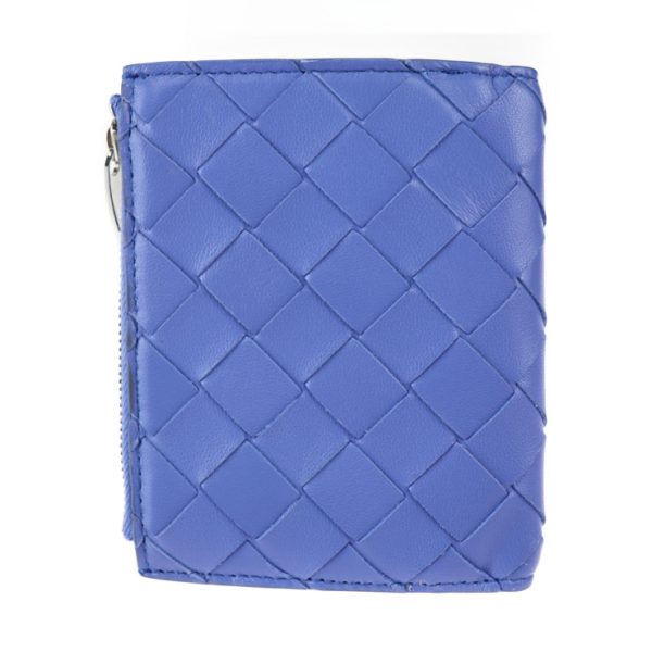 2326113008184 3 Bottega Veneta Intrecciato Leather Bifold Wallet Blue