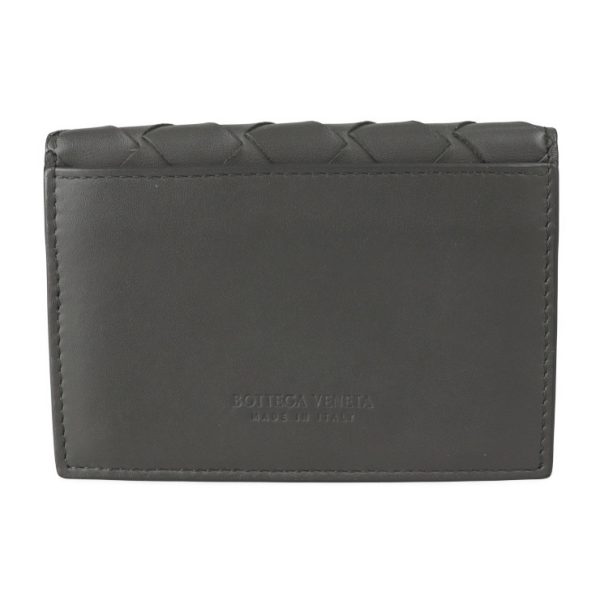 2327033008214 3 Bottega Veneta Intrecciato Card Case Calf Leather Gray