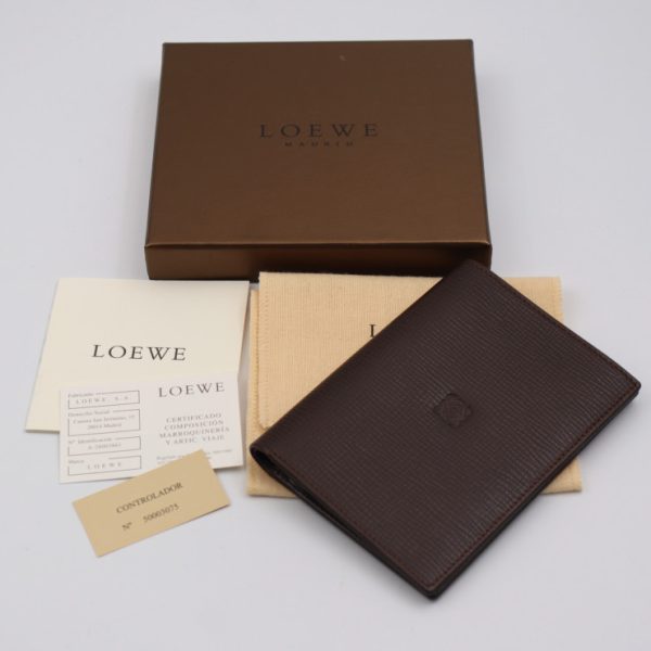 2328043001152 9 Loewe Bifold Wallet Leather Dark Brown